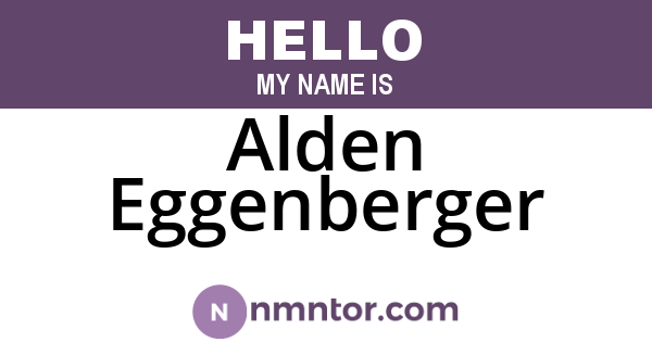 Alden Eggenberger