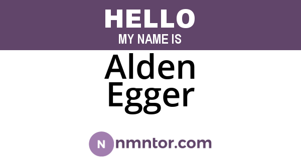 Alden Egger