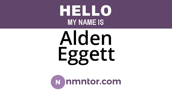 Alden Eggett