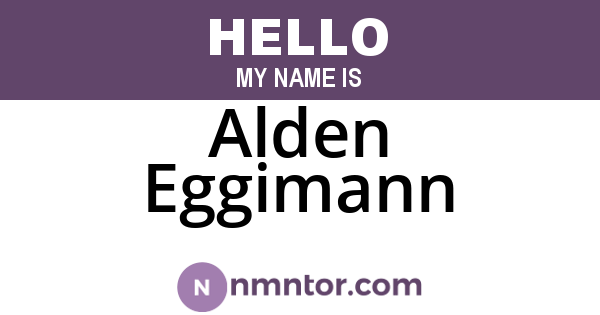 Alden Eggimann