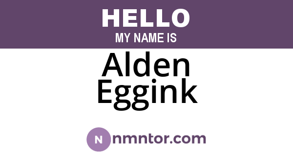 Alden Eggink