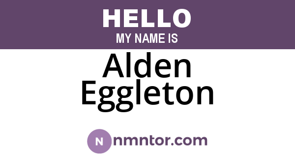 Alden Eggleton