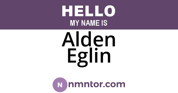 Alden Eglin
