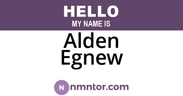 Alden Egnew