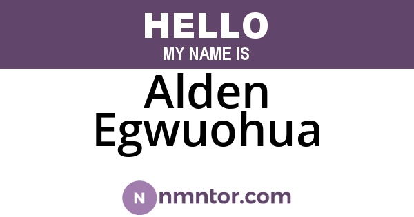 Alden Egwuohua