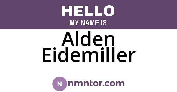 Alden Eidemiller