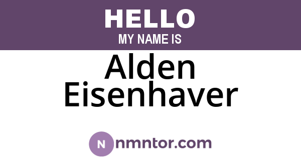 Alden Eisenhaver