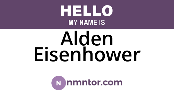 Alden Eisenhower