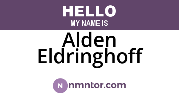 Alden Eldringhoff