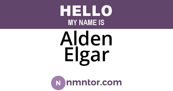 Alden Elgar