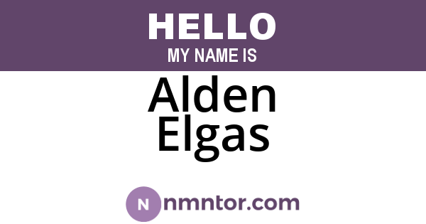 Alden Elgas