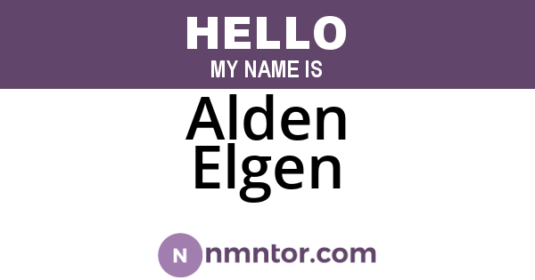 Alden Elgen