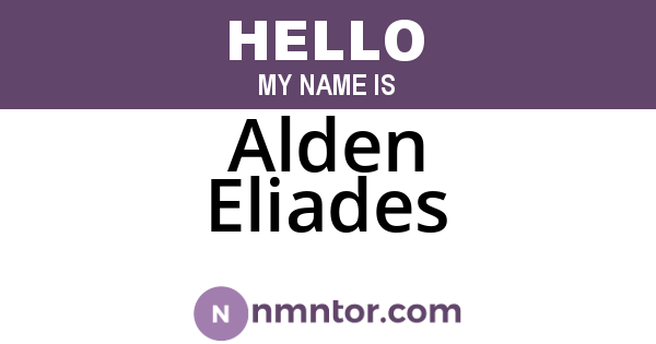 Alden Eliades