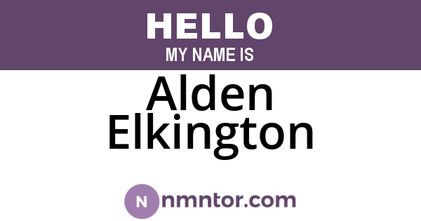 Alden Elkington