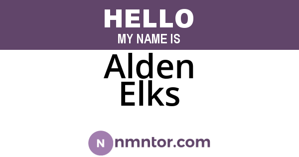 Alden Elks