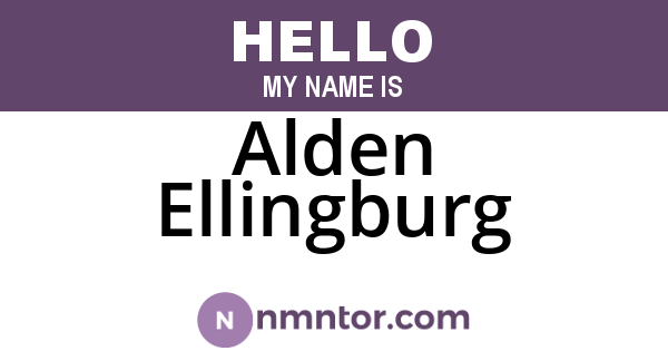 Alden Ellingburg