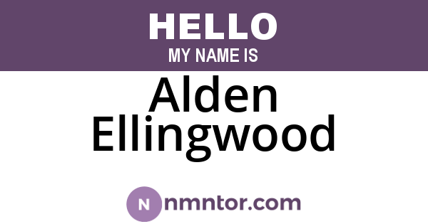 Alden Ellingwood