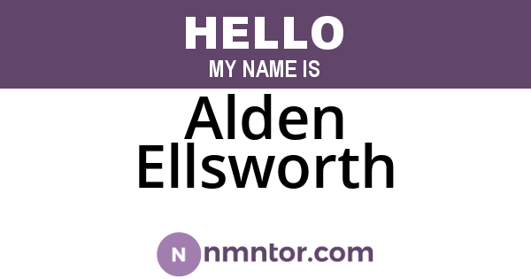 Alden Ellsworth