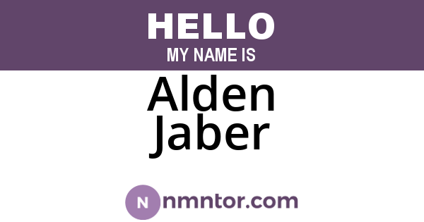 Alden Jaber