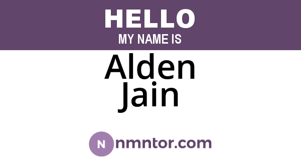 Alden Jain