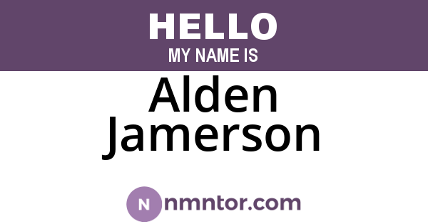 Alden Jamerson