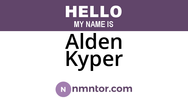 Alden Kyper