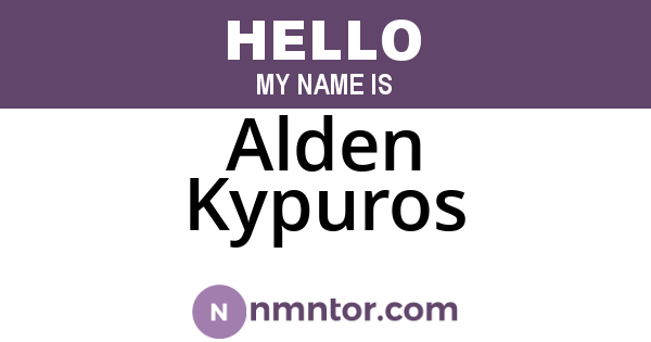 Alden Kypuros