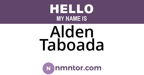 Alden Taboada