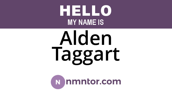 Alden Taggart