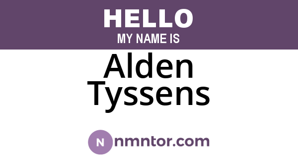 Alden Tyssens