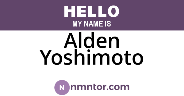 Alden Yoshimoto
