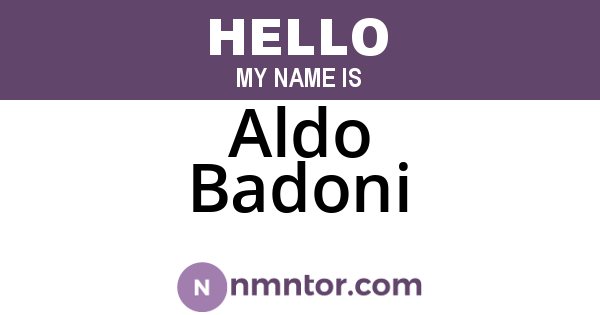 Aldo Badoni