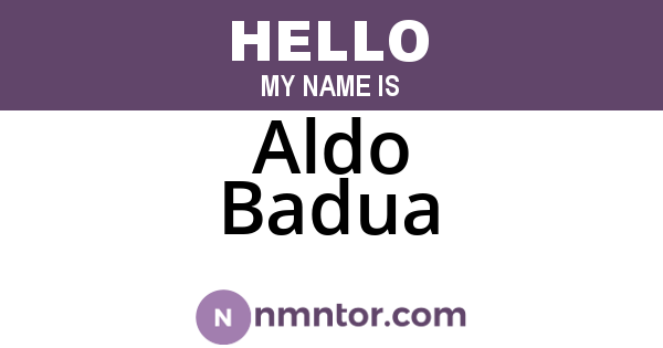 Aldo Badua