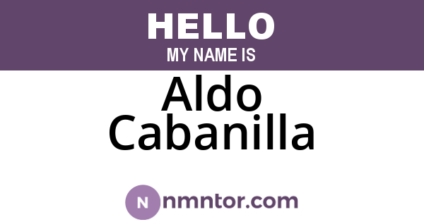 Aldo Cabanilla