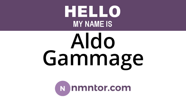Aldo Gammage
