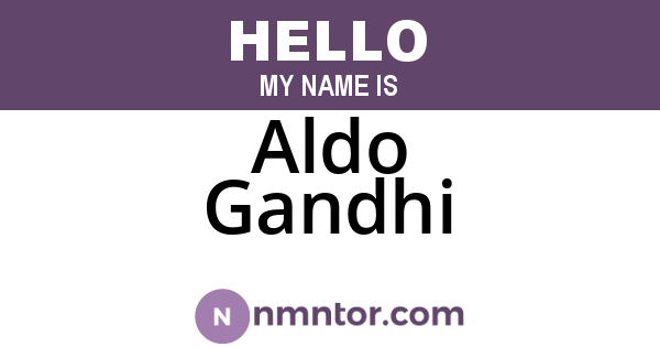 Aldo Gandhi