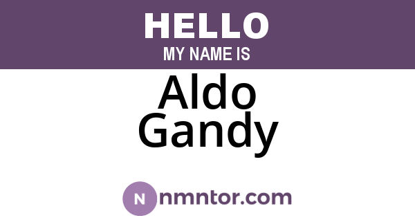 Aldo Gandy