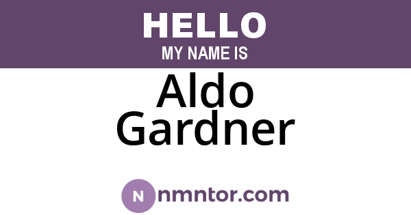 Aldo Gardner