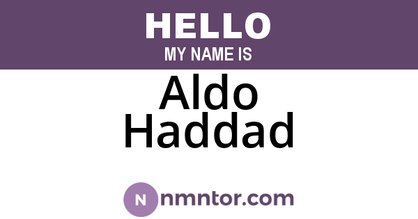 Aldo Haddad