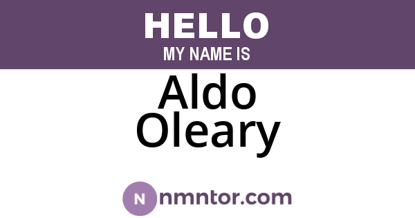 Aldo Oleary