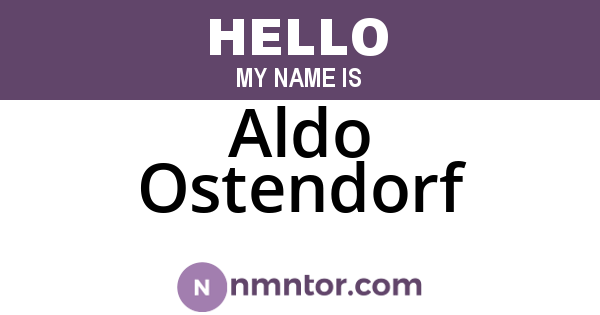 Aldo Ostendorf