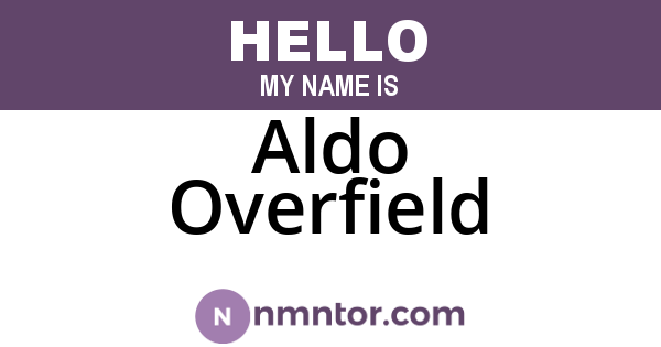 Aldo Overfield