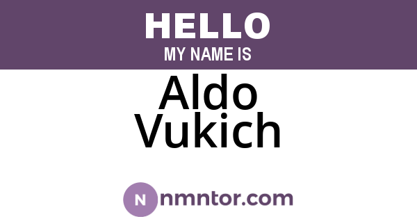 Aldo Vukich