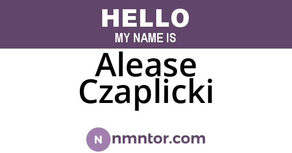 Alease Czaplicki