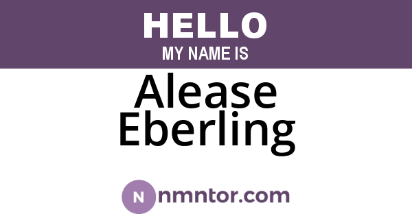 Alease Eberling