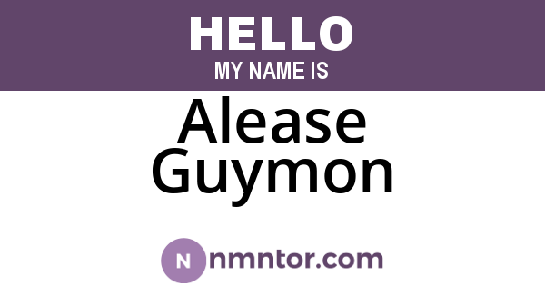 Alease Guymon