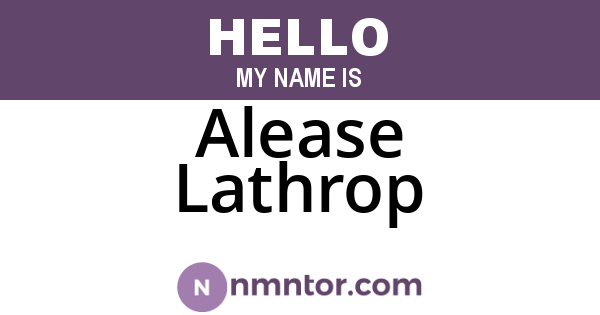 Alease Lathrop
