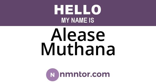 Alease Muthana