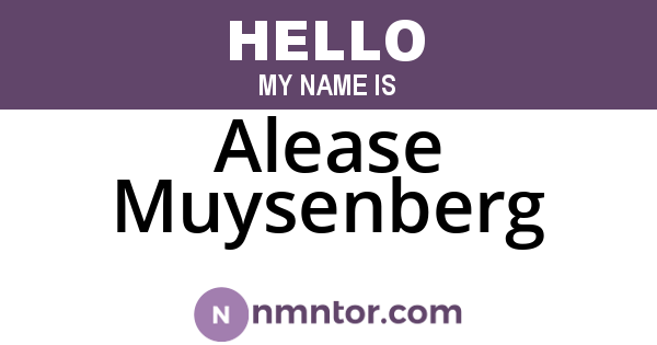 Alease Muysenberg