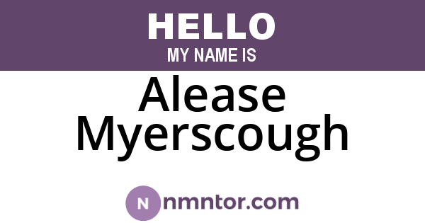 Alease Myerscough